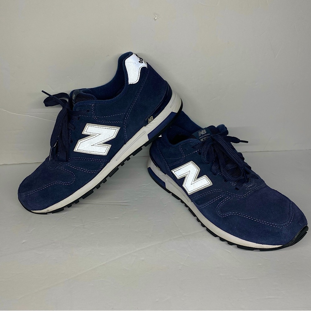 New Balance 565 Trainers Blue Suade Mens 9US